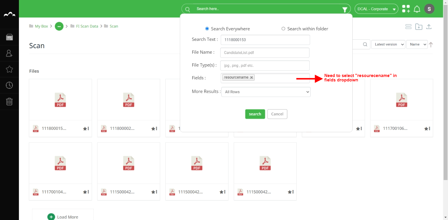 Greenbox Search Functionality – User Manual